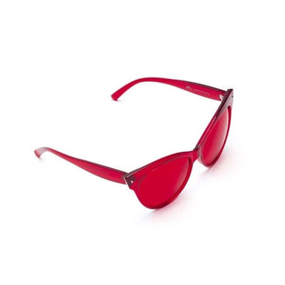 Women Trendy Shades Sunglasses Custom Logo Protective Color Therapy Sun Glasses